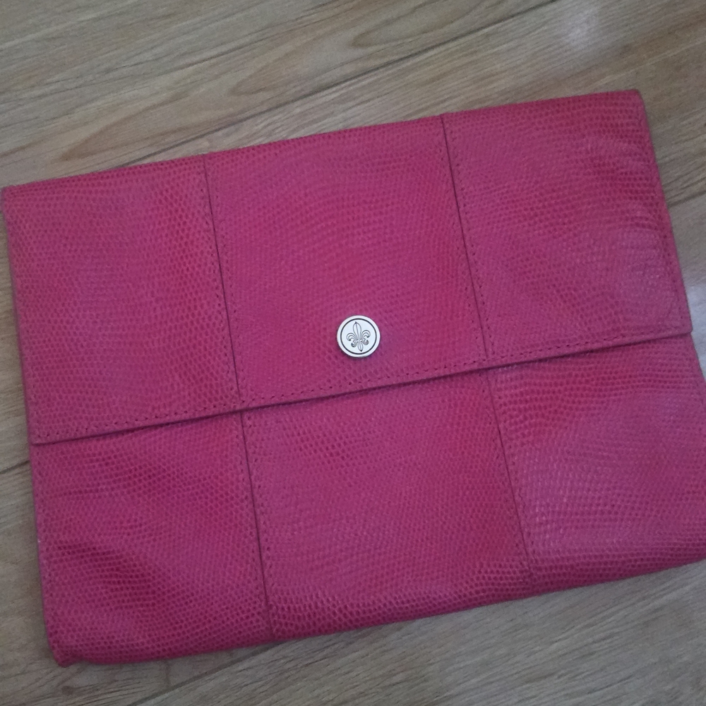 Club Monaco Hot Pink Textured Envelope Clutch